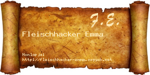 Fleischhacker Emma névjegykártya